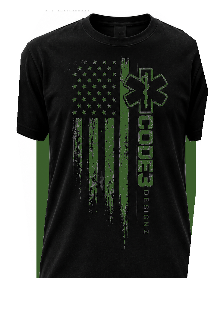 Code 3 Thin Green Line Tee – Military